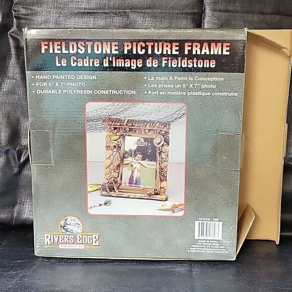 New-Rivers Edge Fieldstone Picture Frame Fly Fishing, and Santa fishing bundle - Picture 8 of 12